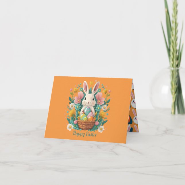 Carte de voeux Pâques Funny Orange (Devant)