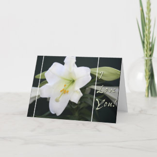 Carte de voeux Pâques Lily "I Love you"