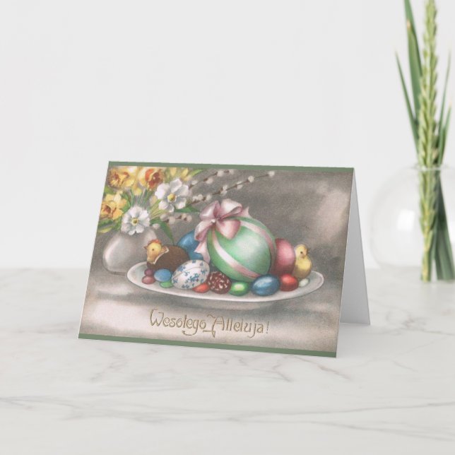 Carte de voeux Pâques vintage (Devant)