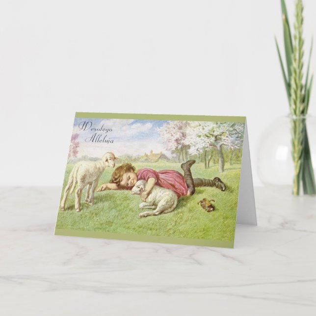 Carte de voeux Pâques vintage (Devant)