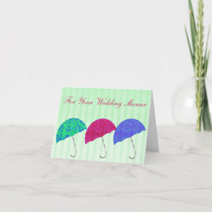 Carte de voeux parapluie wedding shower