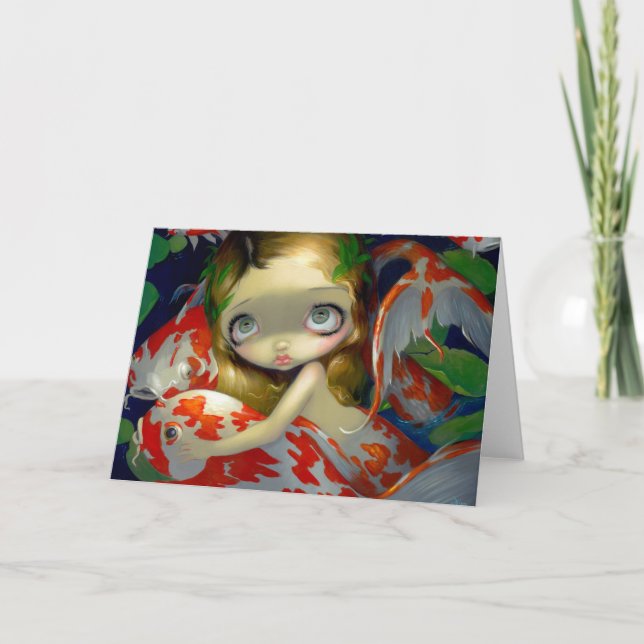 Carte de voeux "parmi Koi" (Devant)