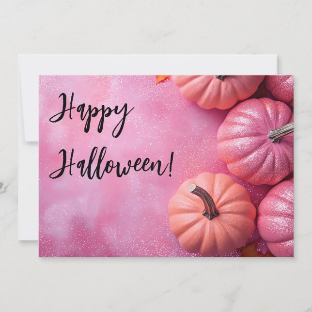 Carte de voeux parties scintillant Citrouilles Hal (Devant)