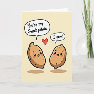 Carte de vœux Patate douce pun