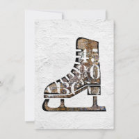 Carte de voeux Patins sur glace - Art multimédia m