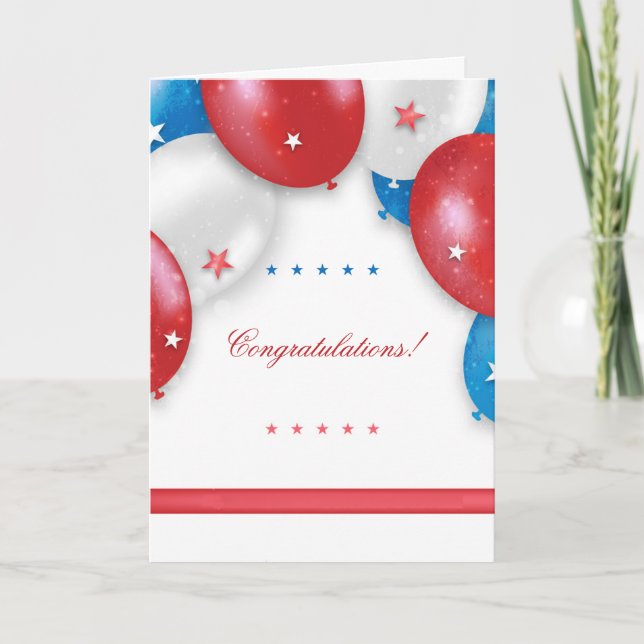 Carte de voeux Patriotic Balloons (Devant)