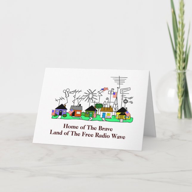 Carte de voeux Patriotic Ham Radio (Devant)
