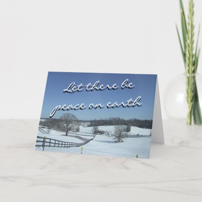 Carte de vœux Paysage hivernal merveilleux (Devant)