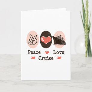 Carte de voeux Peace Love Cruise