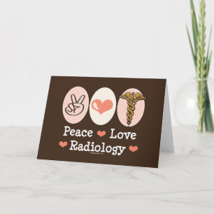 Carte de voeux Peace Love Radiology
