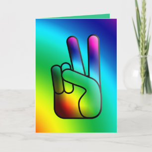 Carte de voeux Peace Out Rainbow