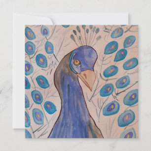 Carte de voeux Peacock Blue Flat