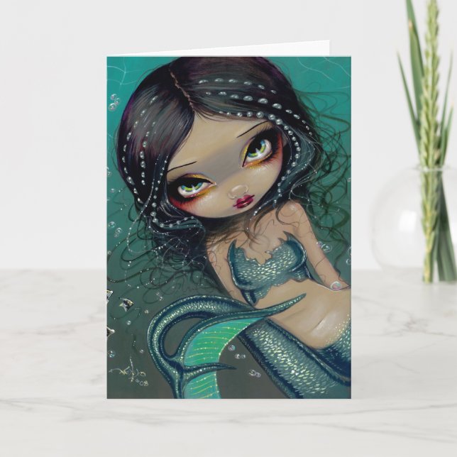 Carte de voeux "Pearl Swirl Mermaid" (Devant)