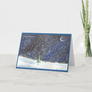 Carte de voeux peinte à la main de Noël 02