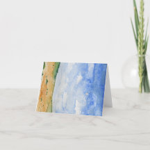 Carte de voeux peinte à la main Minimalist Beach2