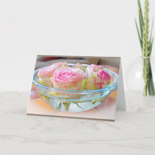 Carte de voeux peinte de blanc de Rose Bowl