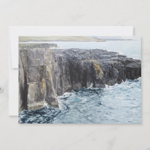 Carte de voeux Peinture des falaises du bord de me