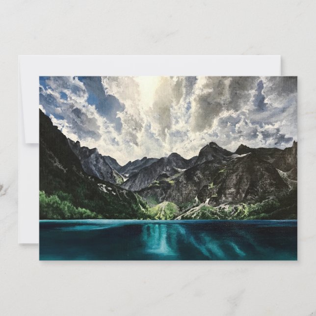 Carte de voeux Peinture Paysage Montagne (Devant)