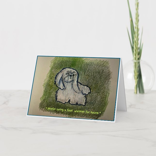 Carte de voeux Pekingese (Recto)