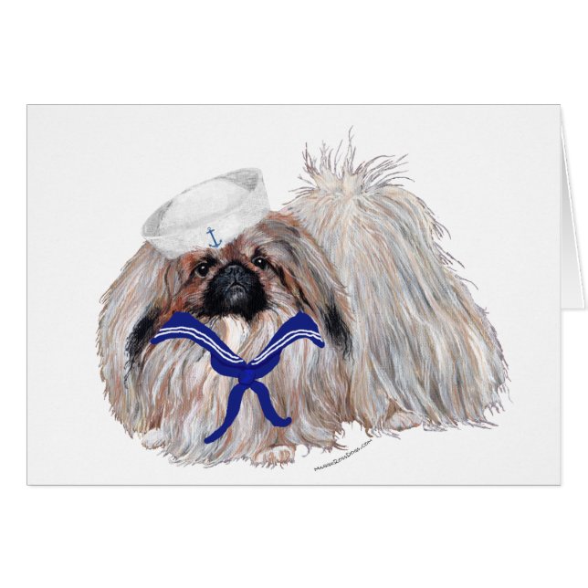 Carte de voeux Pekingese (Devant horizontal)