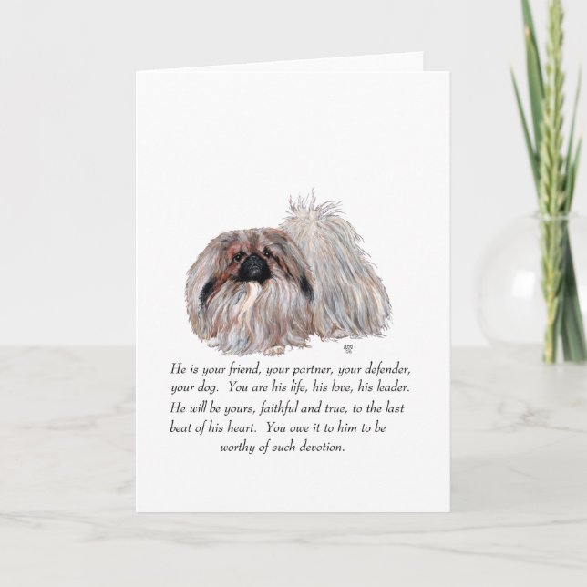 Carte de voeux Pekingese (Devant)