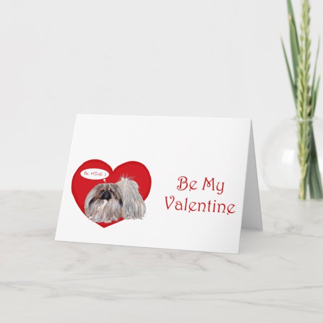 Carte de voeux Pekingese Valentine (Devant)