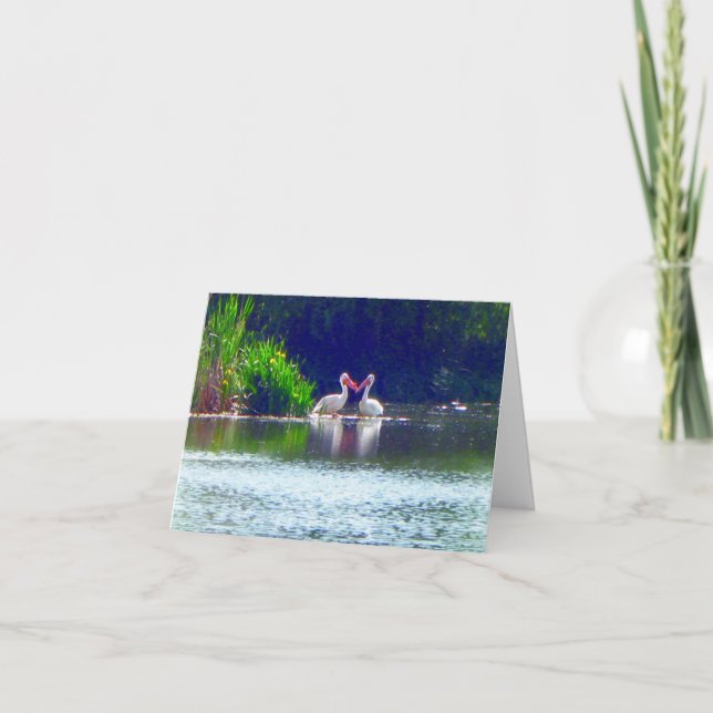 Carte de vœux Pelicans Citation d'amour (Devant)