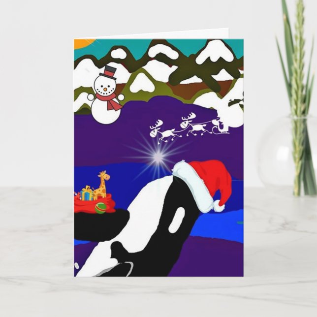 Carte de voeux Père Noël (Devant)