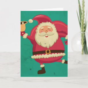 Carte de voeux Père Noël Dancing