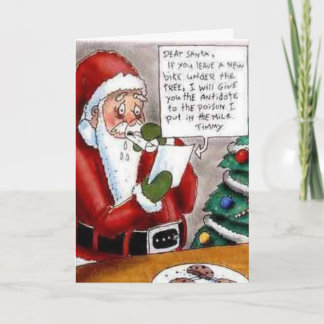 Carte de voeux père Noël Holiday