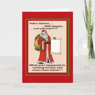 Carte de voeux père Noël pour la nouvelle liste de