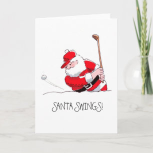 Carte de voeux père Noël Swings