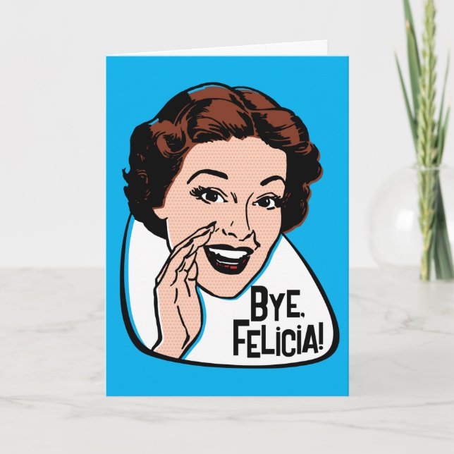 Carte de voeux personnalisable Bye Felicia (Devant)