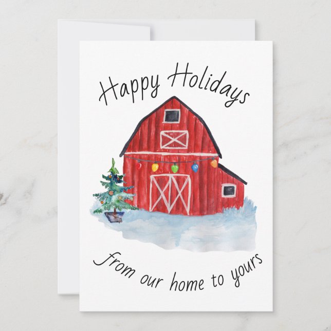 Carte de voeux personnalisable Christmas Red Grang (Devant)