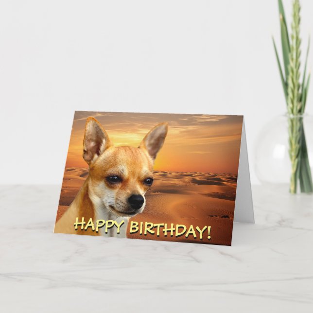 Carte de voeux personnalisable Cute chihuahua (Devant)