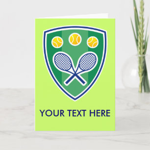 Carte de vœux personnalisable pour joueurs de tenn