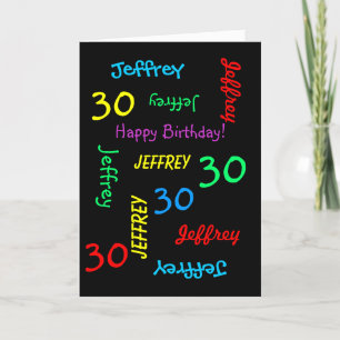 Carte de voeux personnalisée 30e anniversaire, noi