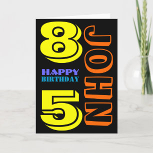 Carte de voeux personnalisée 85e anniversaire
