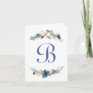 Carte de vœux personnalisée à motif floral aquarel
