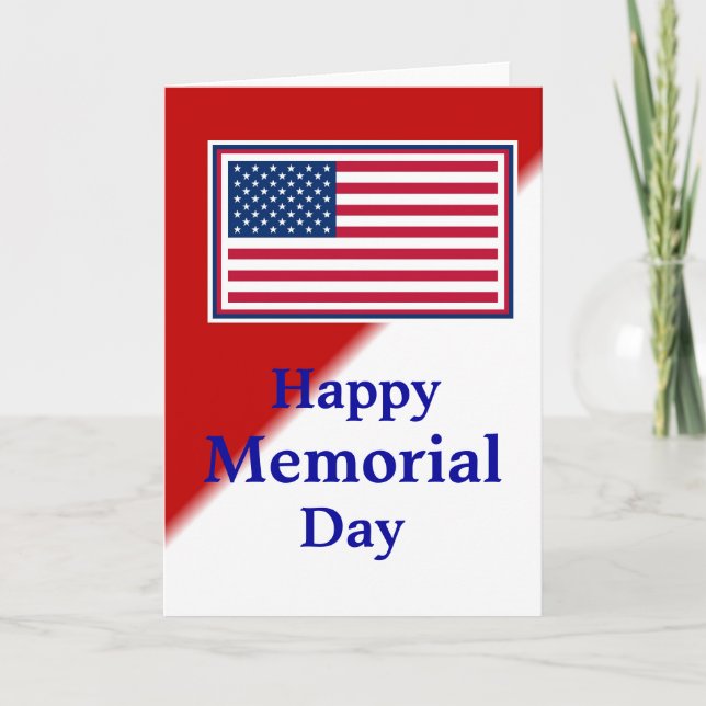 Carte de voeux personnalisée American Flag (Devant)