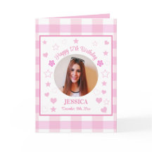 Carte de voeux personnalisée avec photo pour 17 an