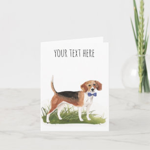 Carte de vœux personnalisée Beagle