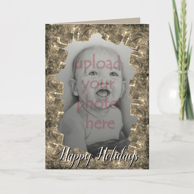 Carte de vœux personnalisée Carte de fêtes Joyeuse (Devant)