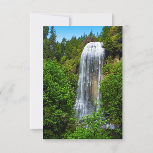 Carte de voeux personnalisée de chute d'eau (Devant)