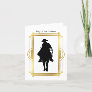 Carte de vœux personnalisée Jour du cow-boy Blank