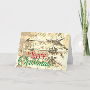 Carte de voeux personnalisée Joyeux Noël Sepia