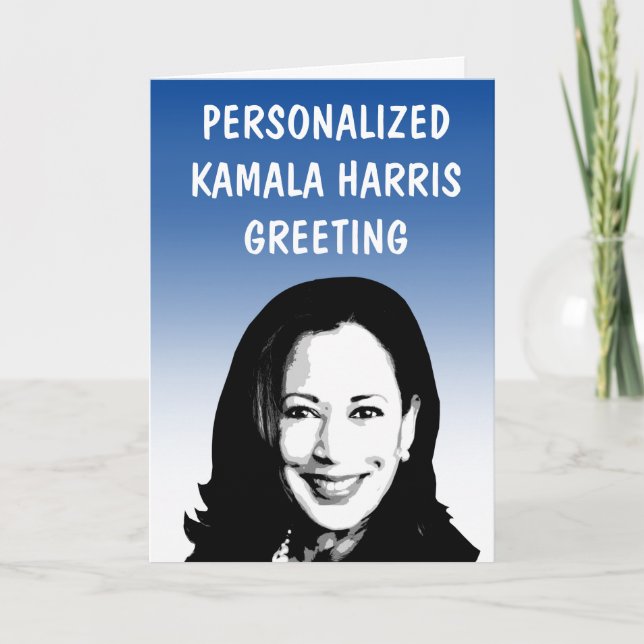 Carte de voeux personnalisée Kamala Harris (Devant)