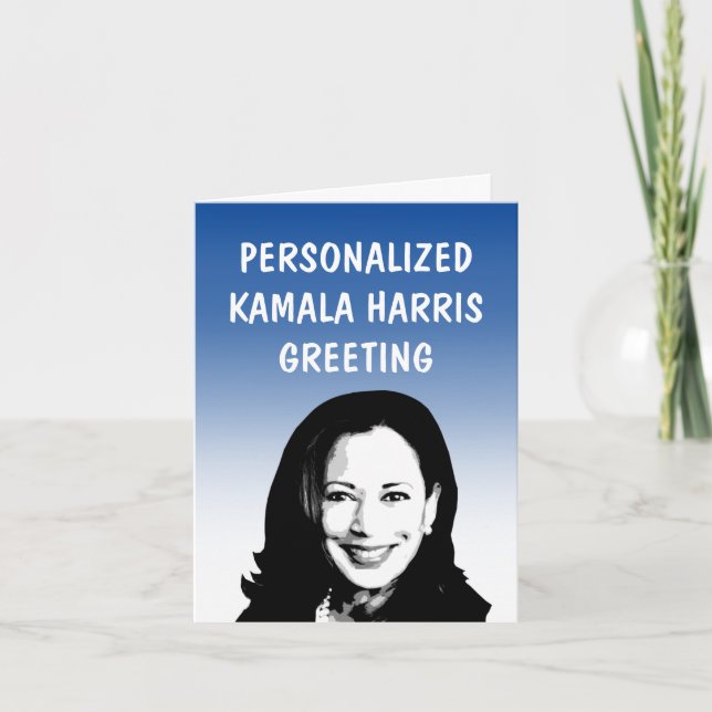 Carte de vœux personnalisée Kamala Harris (Devant)