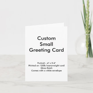 Carte de vœux personnalisée petite - Portrait 10 x
