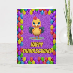 Carte de vœux personnalisée pour la dinde de Thank